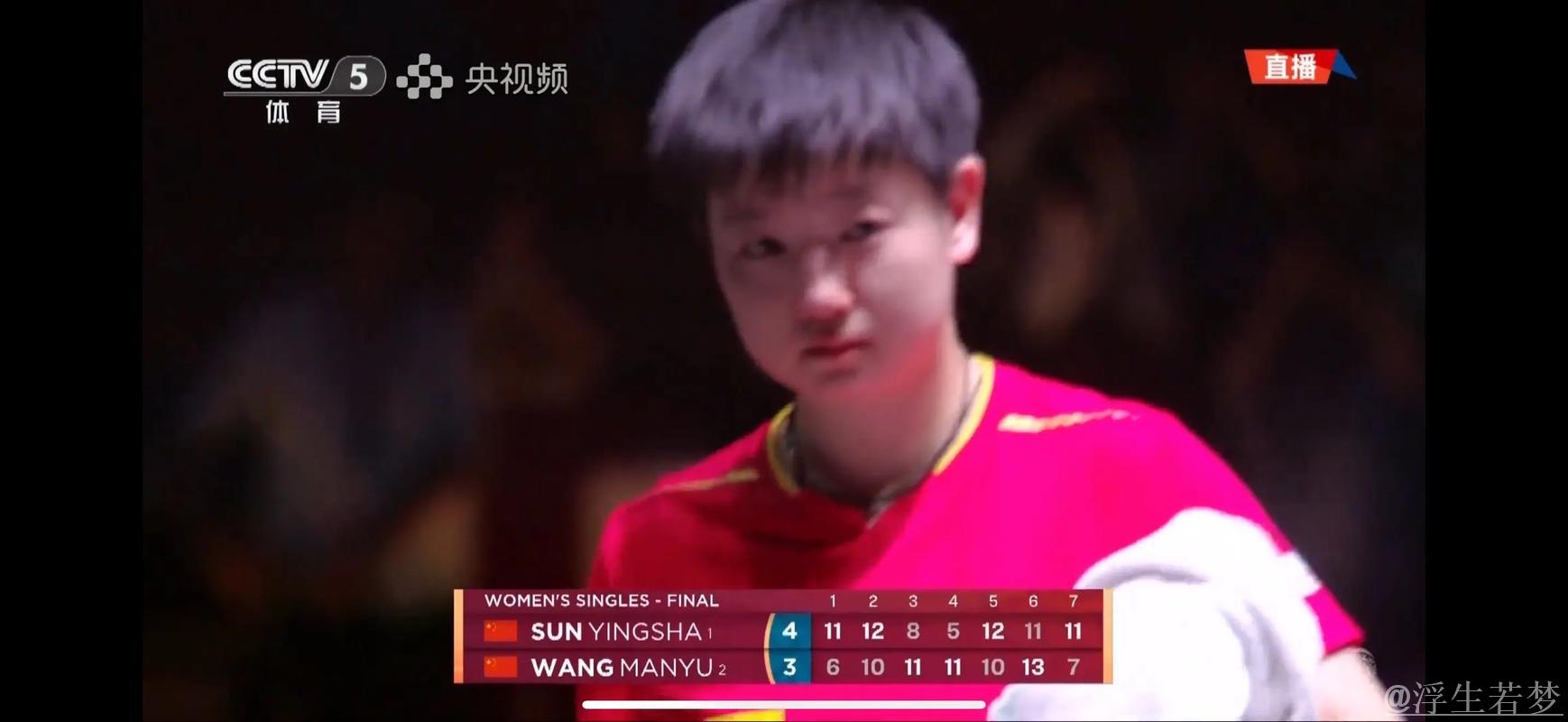 孙颖莎因调整状态缺席乒超揭幕战